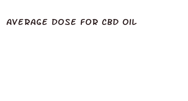 average dose for cbd oil