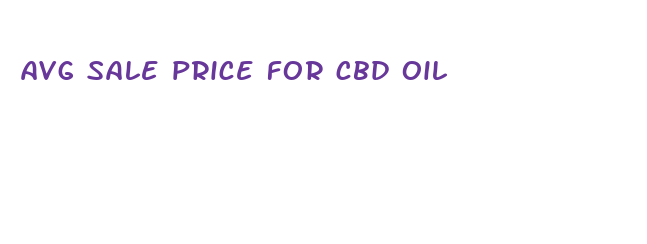 avg sale price for cbd oil