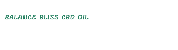 balance bliss cbd oil