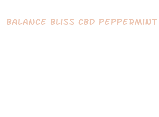 balance bliss cbd peppermint oil 250mg