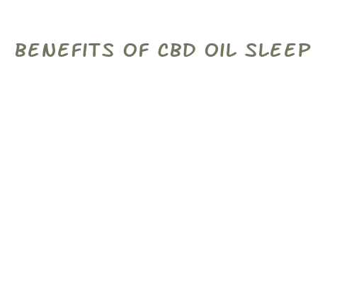 benefits of cbd oil sleep