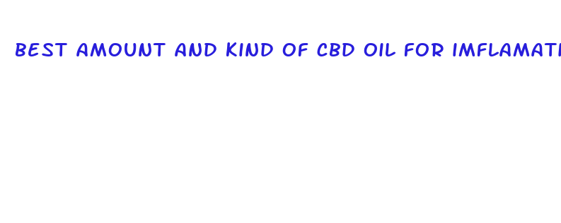 best amount and kind of cbd oil for imflamation