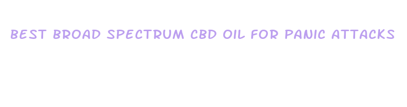 best broad spectrum cbd oil for panic attacks