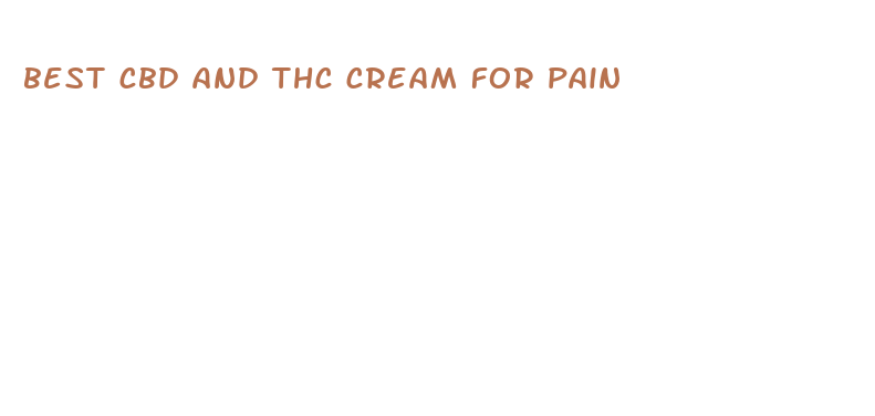 best cbd and thc cream for pain