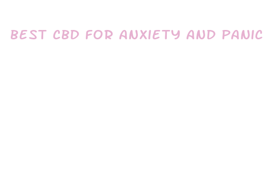 best cbd for anxiety and panic attacks