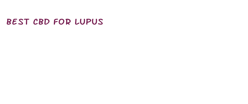 best cbd for lupus