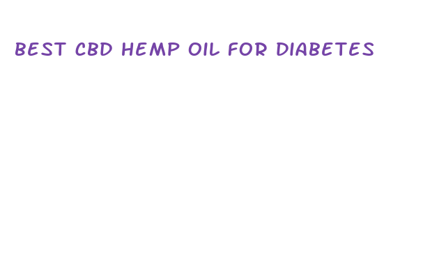 best cbd hemp oil for diabetes