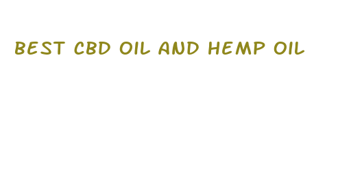 best cbd oil and hemp oil