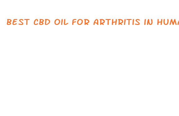 best cbd oil for arthritis in humans