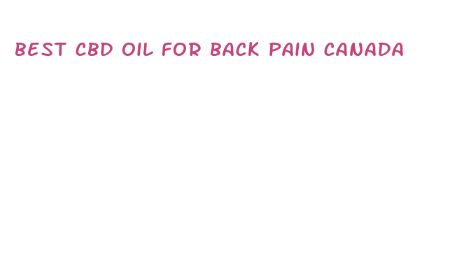 best cbd oil for back pain canada