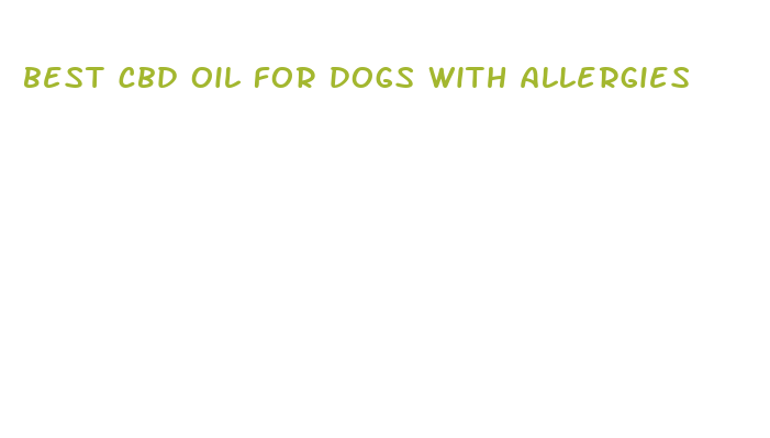 best cbd oil for dogs with allergies