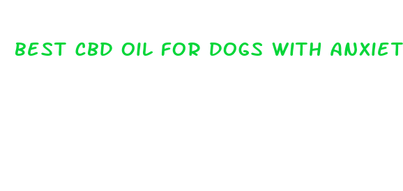 best cbd oil for dogs with anxiety aggression