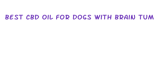 best cbd oil for dogs with brain tumor