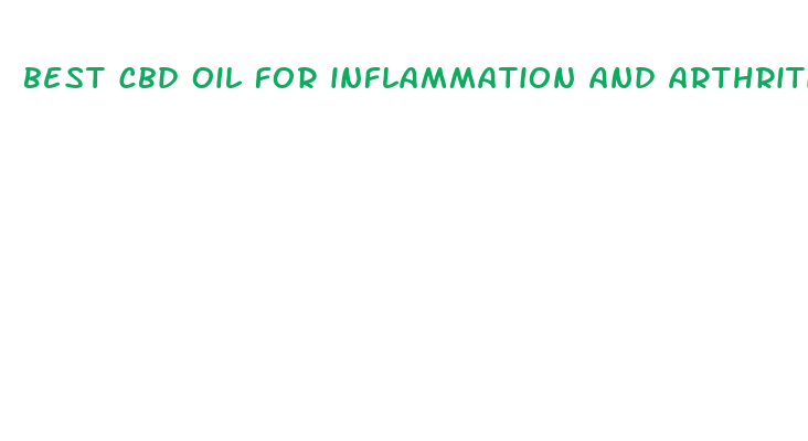 best cbd oil for inflammation and arthritis