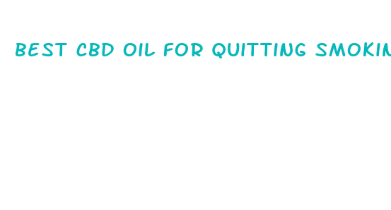 best cbd oil for quitting smoking