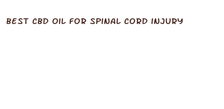 best cbd oil for spinal cord injury