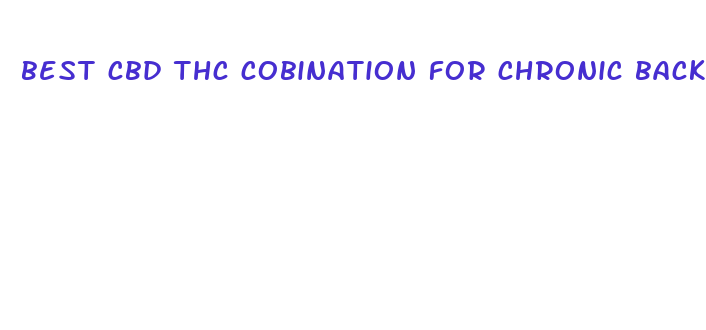 best cbd thc cobination for chronic back pain