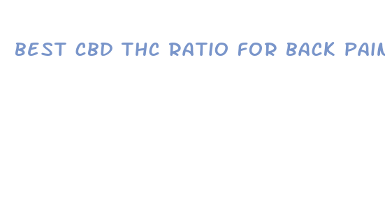 best cbd thc ratio for back pain