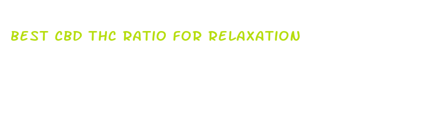 best cbd thc ratio for relaxation