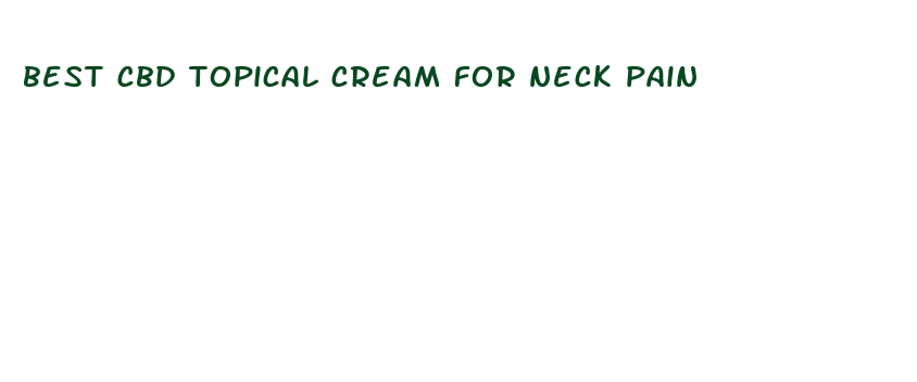 best cbd topical cream for neck pain