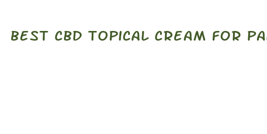 best cbd topical cream for pain relief