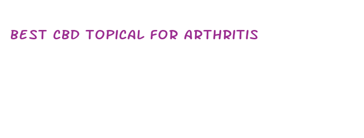 best cbd topical for arthritis