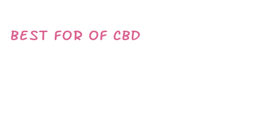 best for of cbd