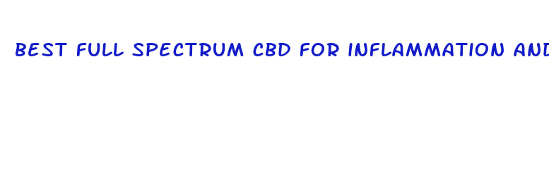 best full spectrum cbd for inflammation and immune system