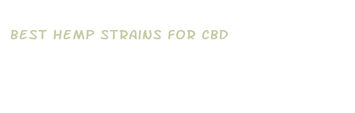 best hemp strains for cbd