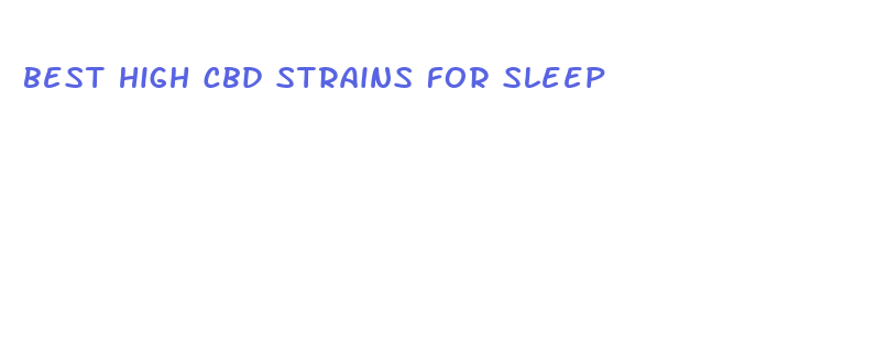 best high cbd strains for sleep