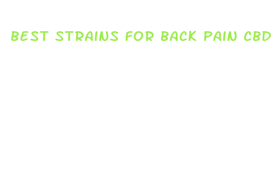 best strains for back pain cbd