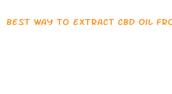 best way to extract cbd oil from hemp