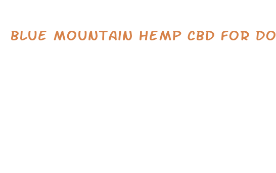 blue mountain hemp cbd for dogs