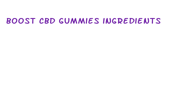 boost cbd gummies ingredients