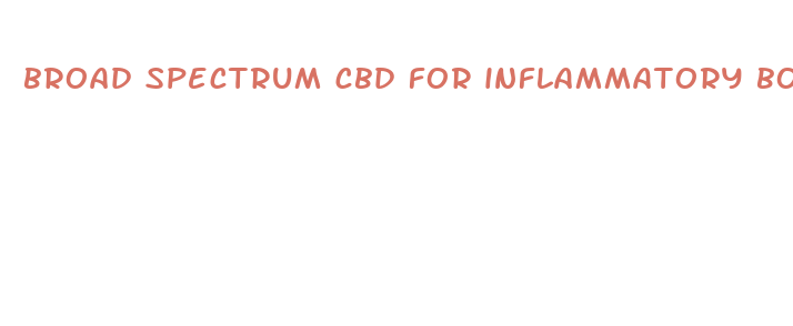 broad spectrum cbd for inflammatory bowel disease and arthritis