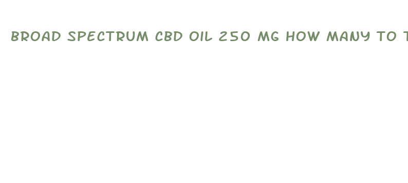 broad spectrum cbd oil 250 mg how many to take