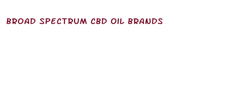 broad spectrum cbd oil brands