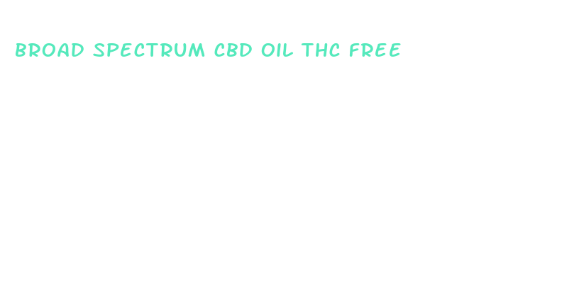 broad spectrum cbd oil thc free