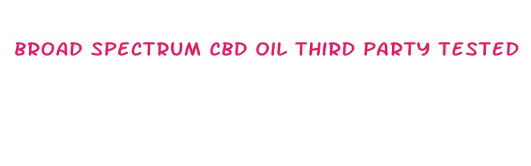 broad spectrum cbd oil third party tested