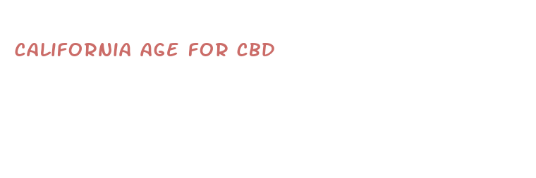 california age for cbd