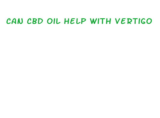 can cbd oil help with vertigo