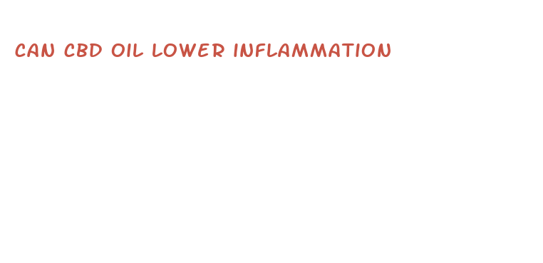 can cbd oil lower inflammation