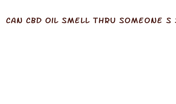 can cbd oil smell thru someone s skin