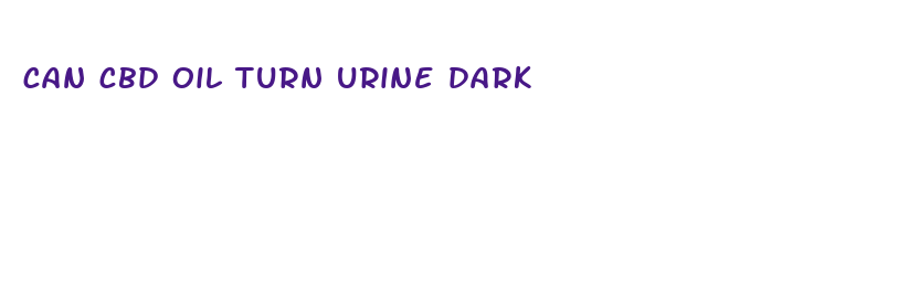 can cbd oil turn urine dark