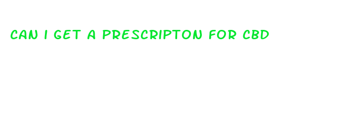 can i get a prescripton for cbd