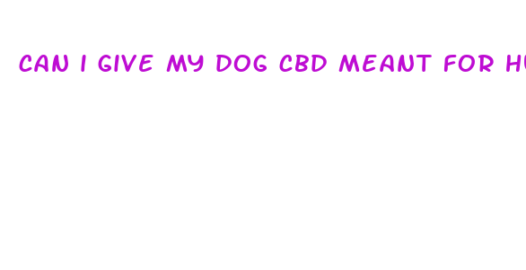 can i give my dog cbd meant for humans