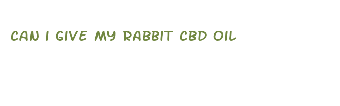 can i give my rabbit cbd oil