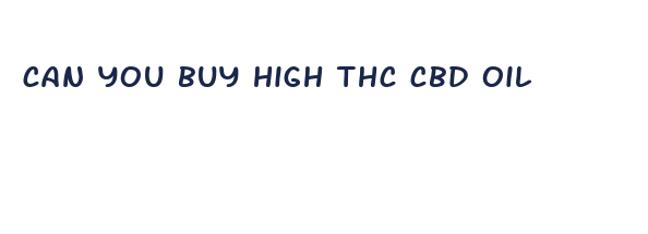 can you buy high thc cbd oil