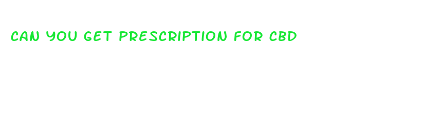 can you get prescription for cbd