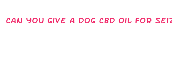 can you give a dog cbd oil for seizures